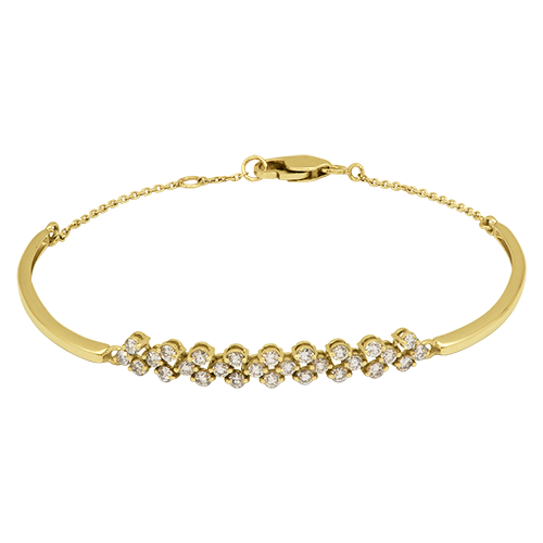 14K Yellow Gold Bracelet with 28 Round-Cut Lab-Created Diamonds 0.573 CT.TW