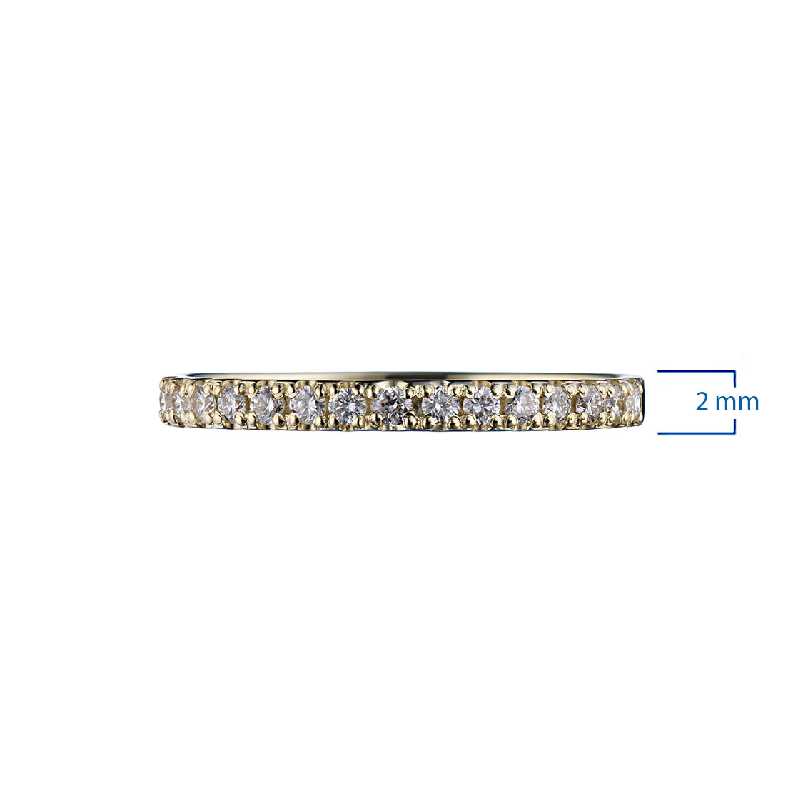 14K Yellow Gold Ring with 15 Round-Cut Lab-Created Diamonds 0.22 CT.TW