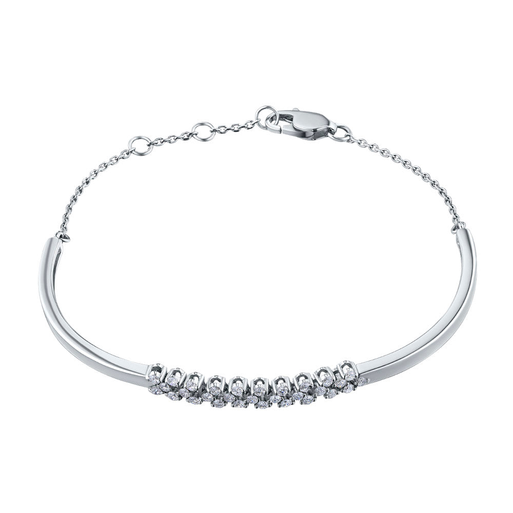 14K White Gold Bracelet