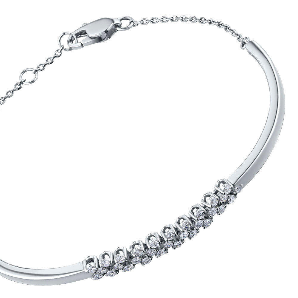 14K White Gold Bracelet