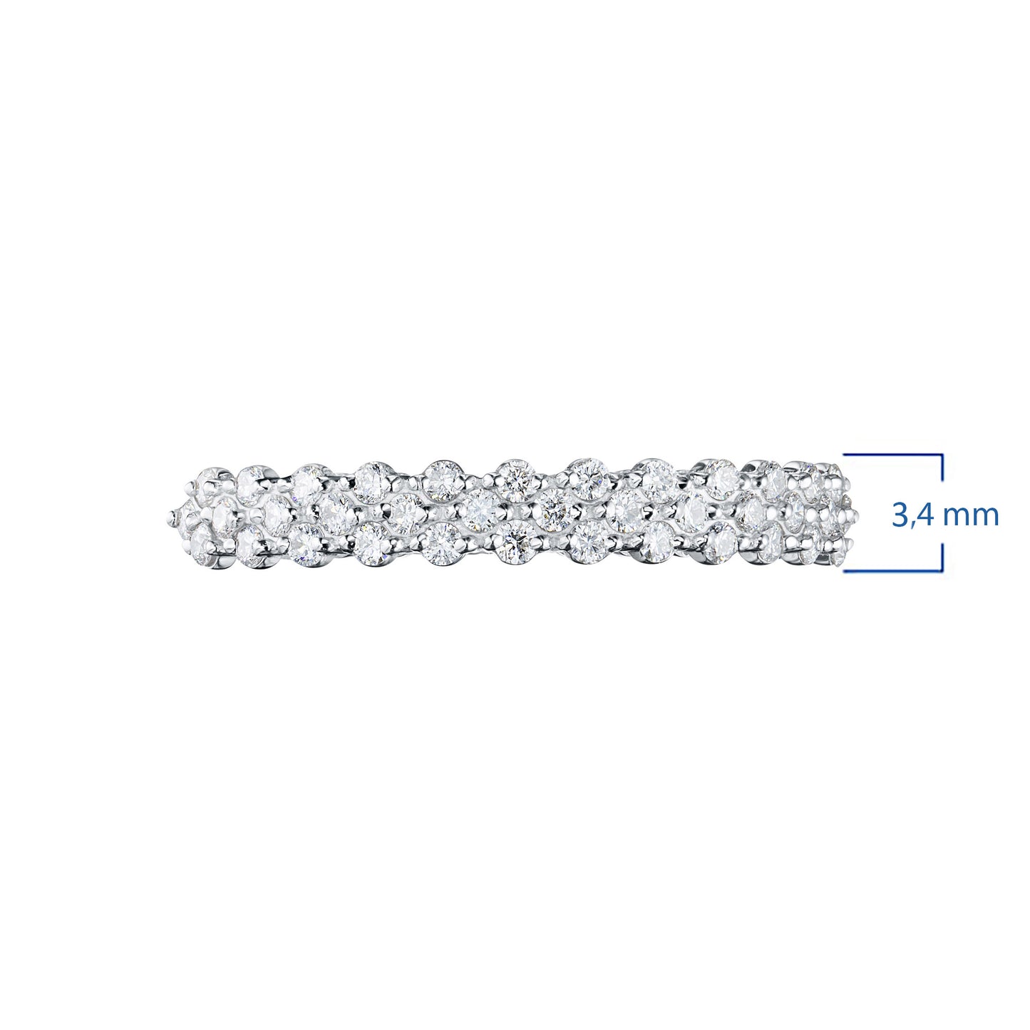 Sterling Silver Ring with 37 Round-Cut Lab-Created Diamonds 0.326 CT.TW