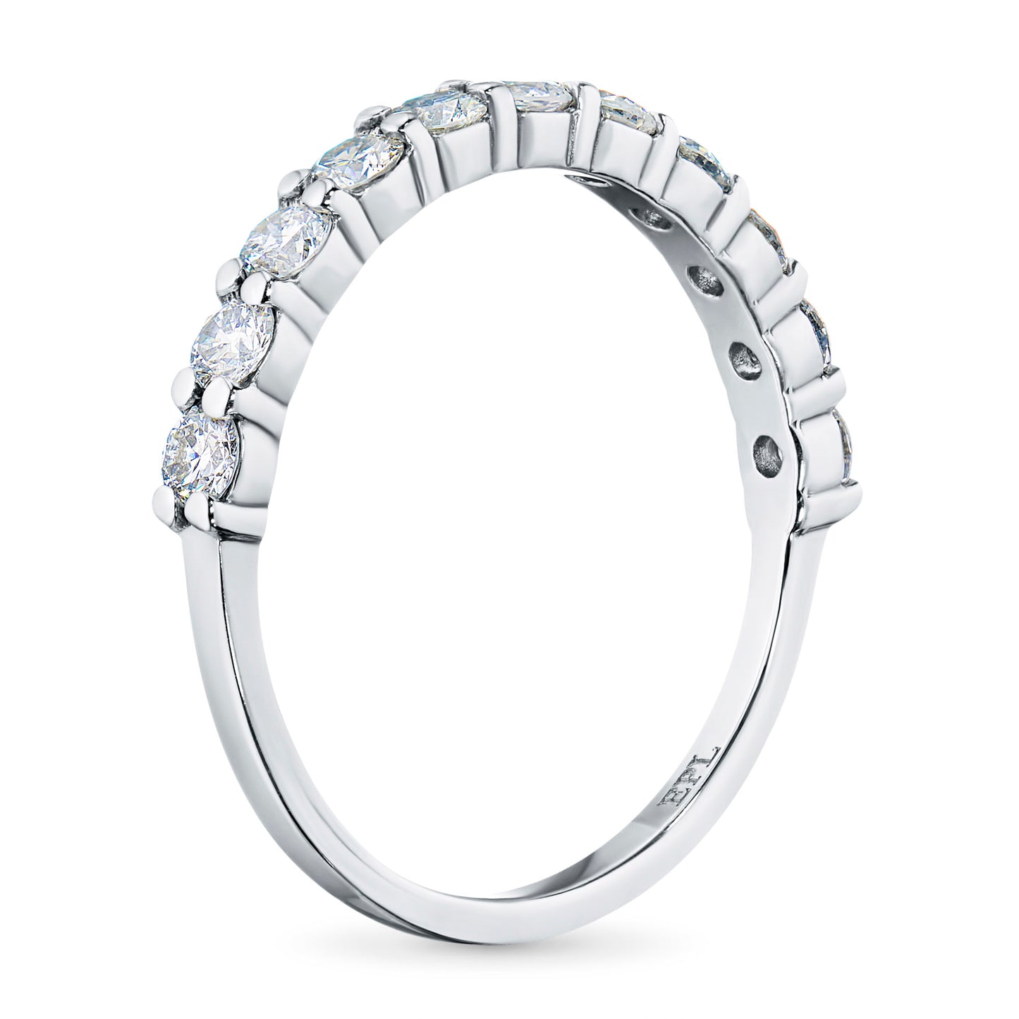 Sterling Silver Ring with 11 Round-Cut Lab-Created Diamonds 0.594 CT.TW