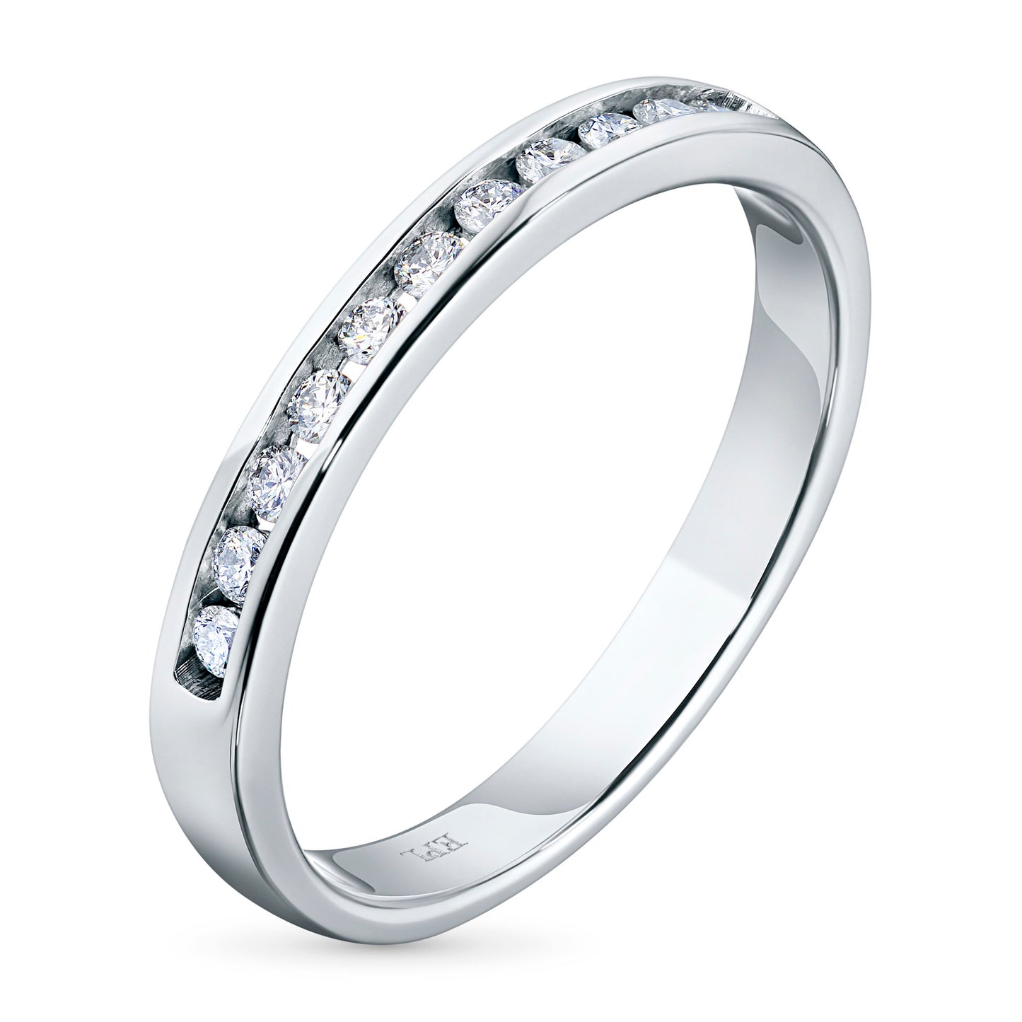 Sterling Silver Ring with 11 Round-Cut Lab-Created Diamonds 0.238 CT.TW