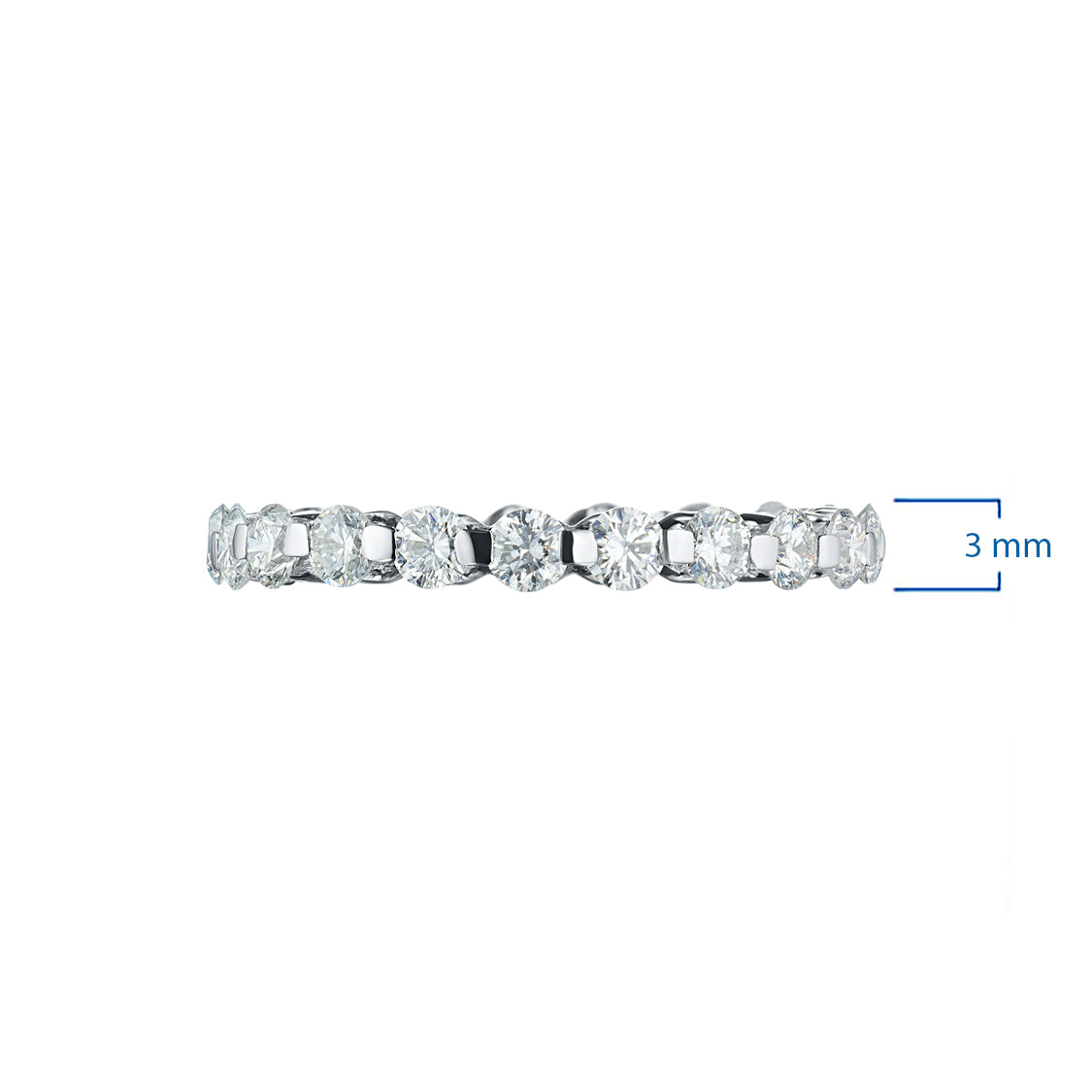 14K White Gold Ring with 21 Round-Cut Lab-Created Diamonds 1.501 CT.TW