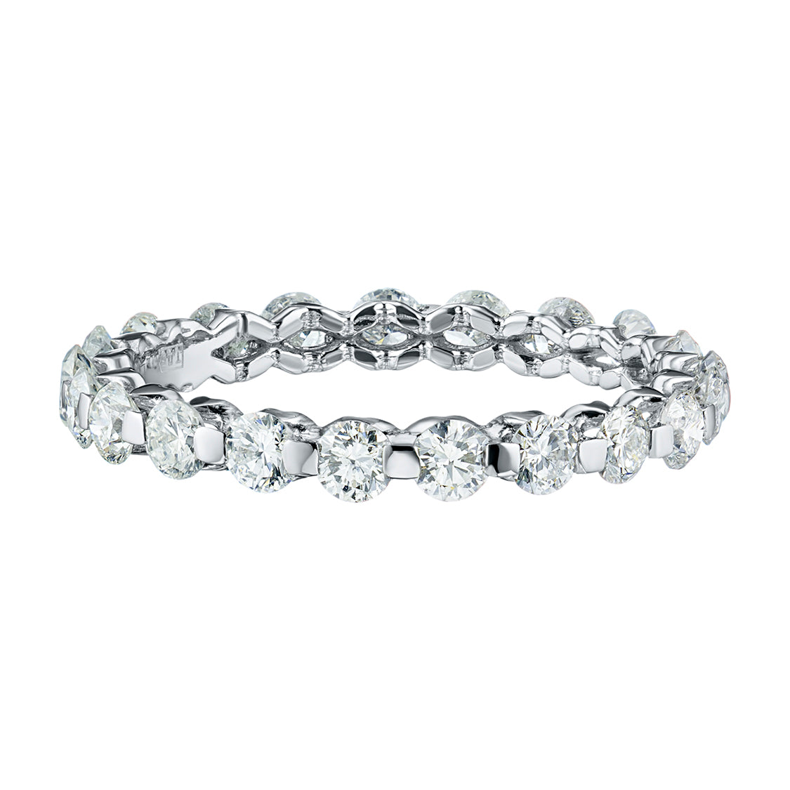 14K White Gold Ring with 21 Round-Cut Lab-Created Diamonds 1.501 CT.TW