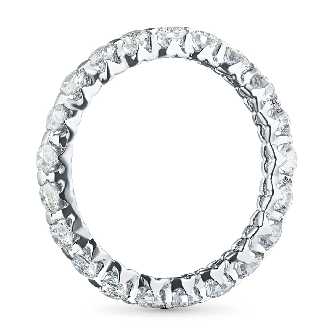 14K White Gold Ring with 21 Round-Cut Lab-Created Diamonds 1.501 CT.TW