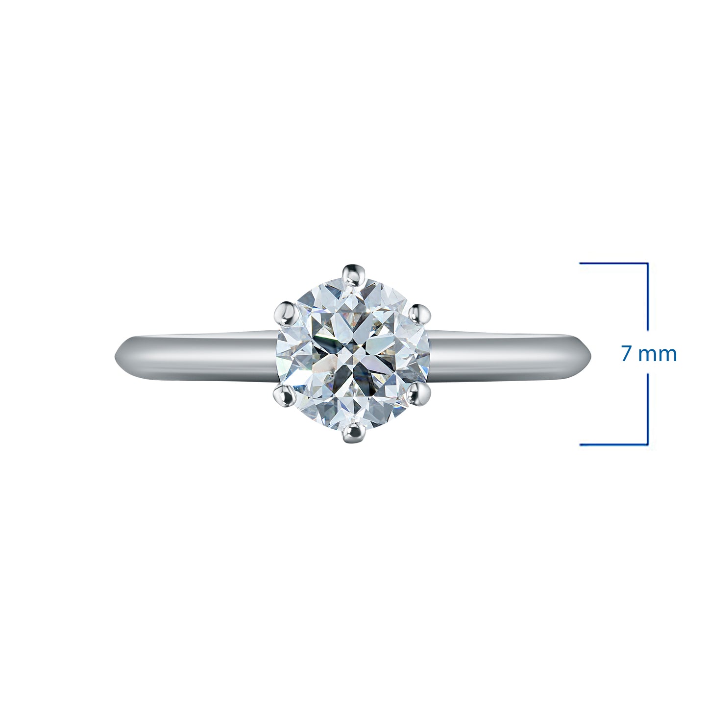 Sterling Silver Ring with 1 Round-Cut Lab-Created Diamond 0.245 CT.TW