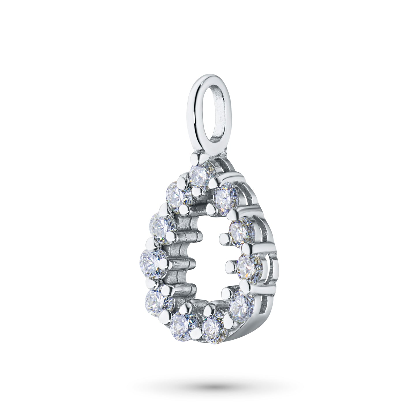 Sterling Silver Pendant with 11 Round-Cut Lab-Created Diamonds 0.315 CT.TW