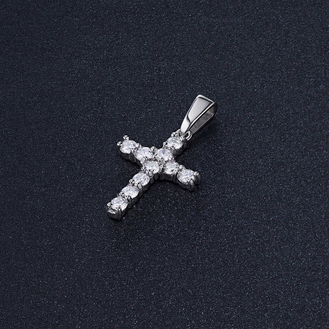 Sterling Silver Pendant with 10 Round-Cut Lab-Created Diamonds 0.552 CT.TW