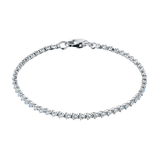 14K White Gold Bracelet with 58 Round-Cut Lab-Created Diamonds 1.975 CT.TW