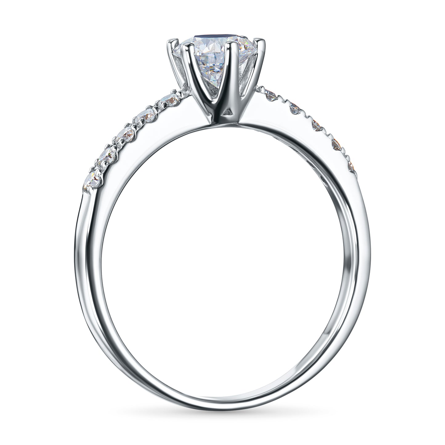 White Gold Ring with 11 Round-Cut Lab-Created Diamonds 1.007 CT.TW