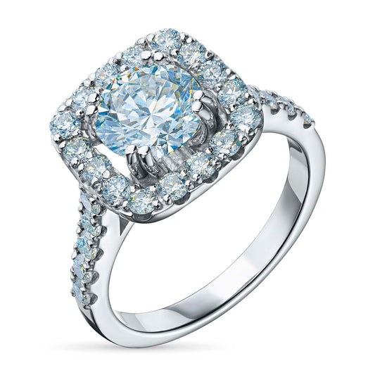 White Gold Ring with 29 Round-Cut Lab-Created Diamonds 2.509 CT.TW