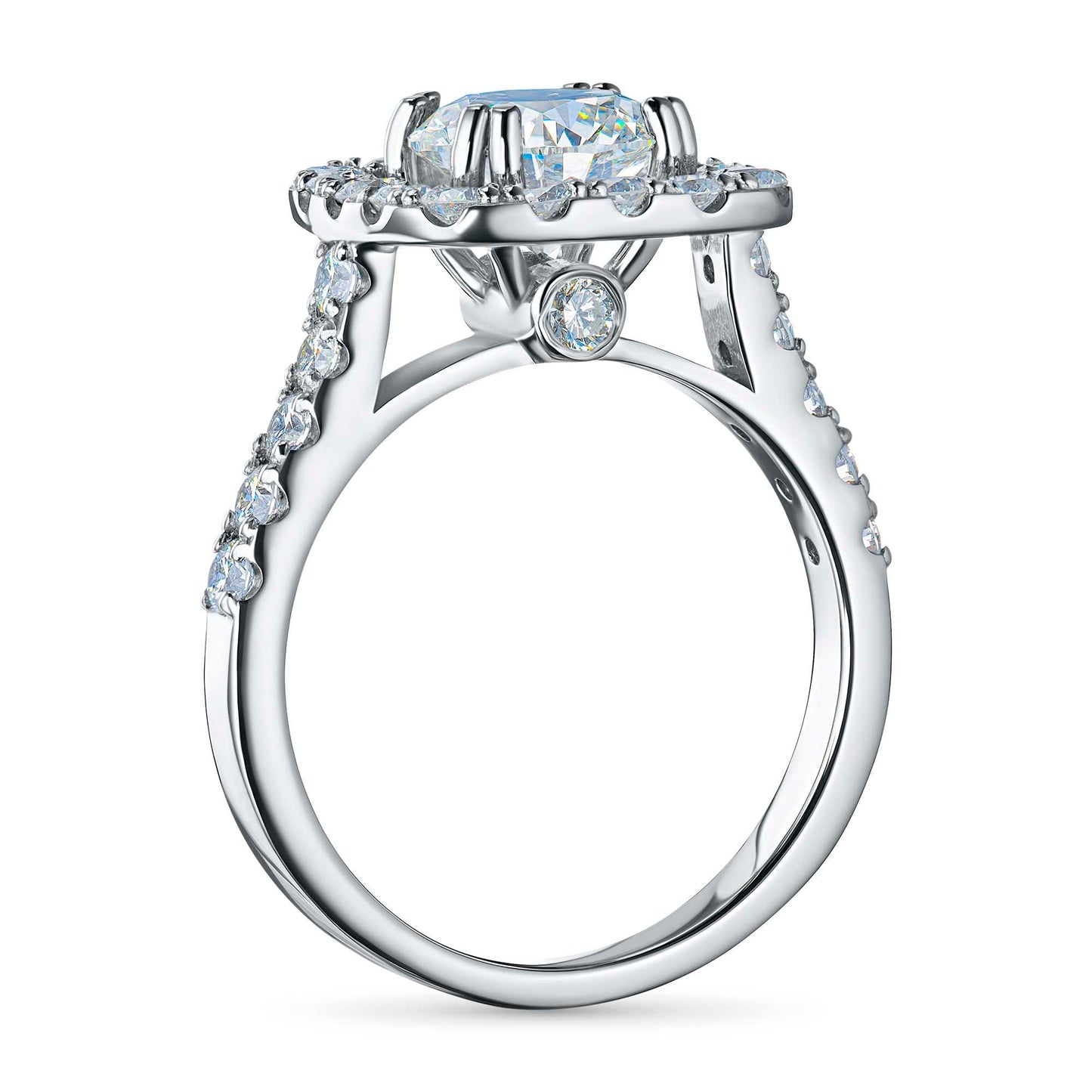 White Gold Ring with 29 Round-Cut Lab-Created Diamonds 2.509 CT.TW